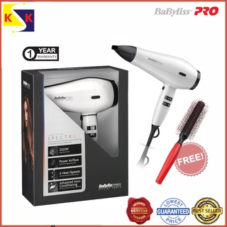 Babyliss Pro เครื่องเป่าสเปกตรัม (สีขาวมุก) BAB6738EM (2100W)