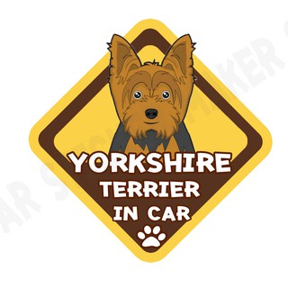 สติกเกอร์ติดรถ สติ๊กเกอร์ติดรถยนต์ สติกเกอร์หมา DGA209  Yorkshire Terrier dog