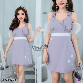 QA14293👗Dress เดรสเปิดไหล่👗*2126