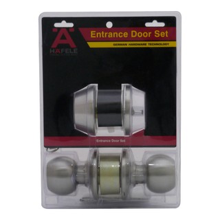 ลูกบิดประตู กุญแจลูกบิดประตู ลูกบิด+DEAD BOLT HAFELE 489.93.009 หัวกลม SS