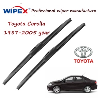 Toyota Corolla ใบปัดน้ําฝนด้านหน้ารถยนต์ 18 และ 20 ชุด สําหรับ 1987 ถึง 2005 ปี COROLA