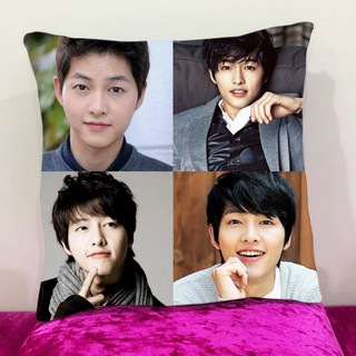 หมอนอิง สั่งทำ ใส่ได้4รูป หมอนอิงขนนุ่ม หมอนอิงโซฟา หมอนอิงหลัง Cushions Song Joong Ki ซงจุงกิ​ Descendants Of the Sun