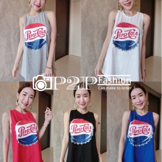 เสื้อกล้ามลายสวยสีสวยเช็กซี่นิดๆ พร้อมส่ง