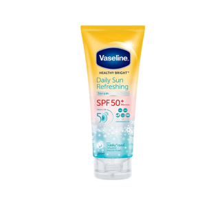 วาสลีน เฮลธี ไบรท์ เซรั่มกันแดด เดลี่ซัน รีเฟรชชิ่ง SPF50+ PA++++ สูตรเย็น 170 มล.Vaseline Healthy Bright Serum Daily Sun Refreshing 170 ml.( ครีมทาผิว ครีมกันแดด lotion Whitening Lotion Body Moisturizer Bo