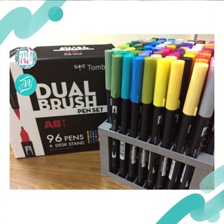 🤑Code 10SB7PK ลด300฿ set96 สี Tombow Dual Brush pen Abt ครบทุกสี แถมแท่นวางปากกา