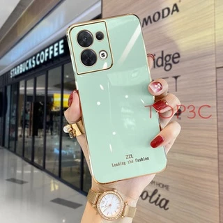 เคส OPPO Reno 8 5g / Reno 8 PRO 5G / Reno 8Z 5G / Reno 7Z 5G Reno 7 Reno 5 Reno 6 5G เคสโทรศัพท์มือถือ ขอบตรง แฟชั่น สําหรับ ZB