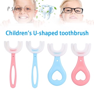 U Shaped Toothbrush Soft Silicone Brush Head  360° Oral Teeth Cleaning for Toddlers Kids