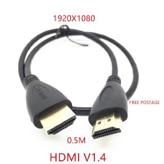 สายเคเบิ้ล hdmi 0 . 5 เมตรสั้น hdmi v 1 . 4 3 d video 50 เซนติเมตร