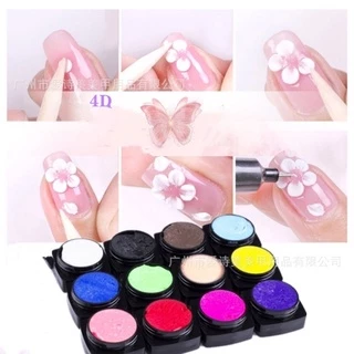 เจลสีปั้นดอก ปั้นนูน 4D UV Gel ปั้นทรงง่าย ขนาด5g 🎀 พร้อมส่ง 🎀