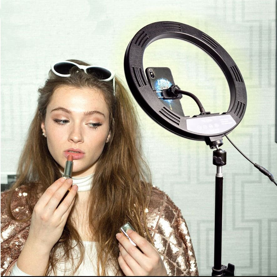 YQ-320A LED Ring Fill Light ไฟไลฟ์สด ไฟวงแหวน LED ไฟเซลฟี่ ไฟแต่งหน้า RGB Ring Light ปรับมุมได้ 360 