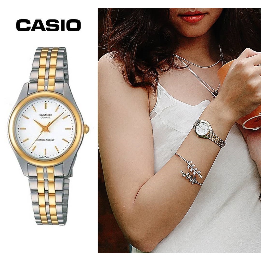 MK Casio Standard รุ่น LTP-1129G-7A นาฬิกาข้อมือผู้หญิง สายสแตนเลส สองกษัตริย์- มั่นใจ สินค้าของแท้100%ประกันศูนย์ CMG 1