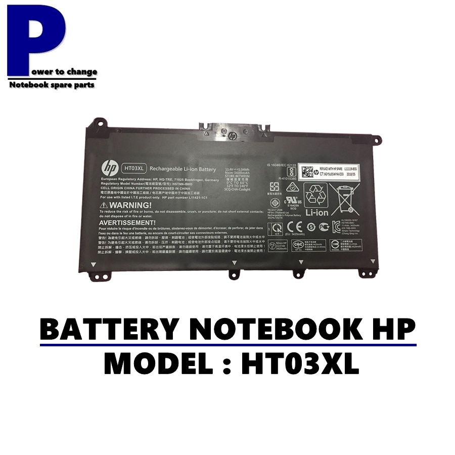 BATTERY NOTEBOOK  HP HT03XL++ ของแท้  / แบตเตอรี่โน๊ตบุ๊คเอชพี แท้ (ORG)