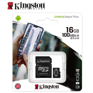 Kingston Memory Card MicroSD 16 GB 100MB  ของแท้!!! ประกัน SYNNEX ตลอดอายุใช้งาน