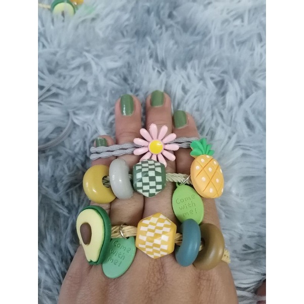 Setยางรัดผม​แนวเกาหลี​  ยางรัดผม​ ตกแต่งผม