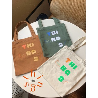 mini things : mini tote bag ! กระเป๋าผ้า กระเป๋าถือมินิมอล 🧽🍞🧈✨