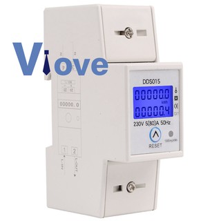 Din Rail Phase Wattmeter แบบเดี่ยวเครื่องวัดพลังงานไฟฟ้า