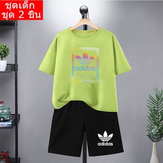 /3 สีK2223+DD249 ชุดแฟขั่นเด็ก ชุดเซ็ทเด็กขาสั้น เสื้อยืดเด็ก