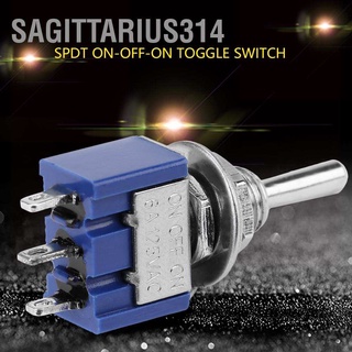 Sagittarius314 สวิตช์โยกเปิดปิด Spdt 3 ตําแหน่ง 6 มม. 6A 125Vac 10 ชิ้น