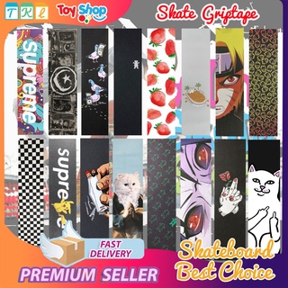 Griptape กริปเทปกระดาษทรายสำหรับสเก็ตบอร์ด สเก็ตบอร์ด เซิร์ฟสเก็ต ลองบอร์ด Skateboard Surfskate ขนาด 84x23 cm