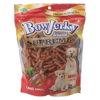 โบว์เจอร์กี้ ขนมสุนัข รสแกะ 700 ก.Bow Jerky Dog Snack Lamb Flavor 700 g.