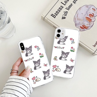 kuromi เคสไอโฟน 11 pro case flowers iPhone 8พลัส 7 8 Plus Se 2020 เคส X Xr Xs Max 14 13 12 11 promax phone cover