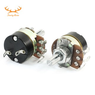 ☀SALE☀2Pcs 500K Ohm Single Linear Taper Potentiometers with on/off Switch