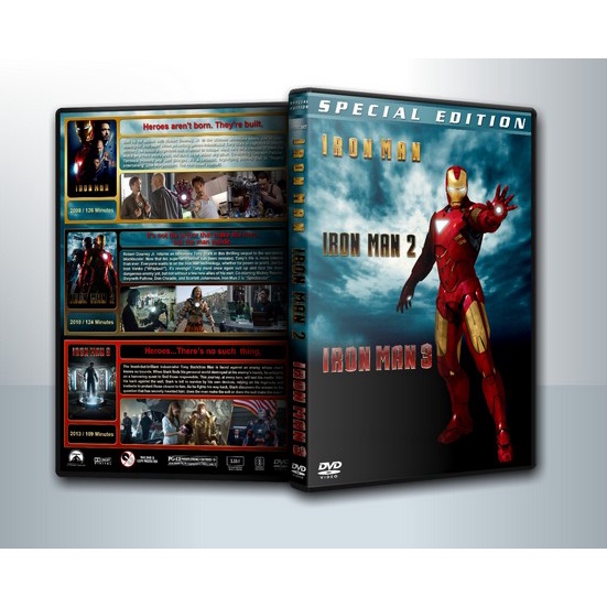 [ DVD Movie มีปก+สกรีนแผ่น-ไม่มีกล่อง ]  IRON MAN ไอรอนแมน มหาประลัยคนเกราะเหล็ก 1 - 2 - 3