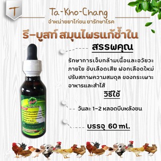 รี-บูสท์ สมุนไพรแก้ช้ำใน ยาไก่ชน ยาไก่ตี