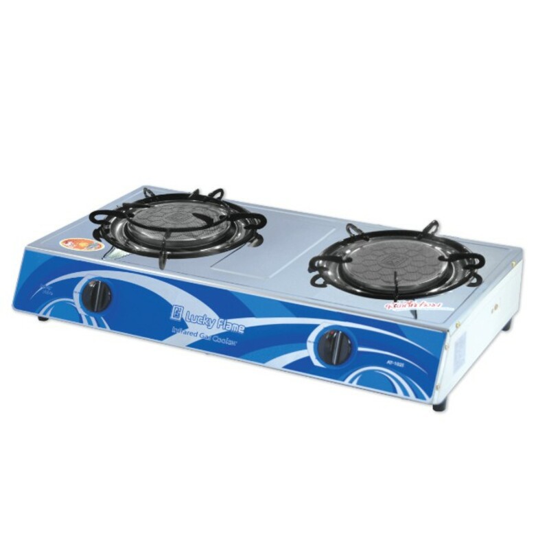 Lucky Flame เตาแก๊สคู่อินฟาเรดตั้งโต๊ะ AT-102i