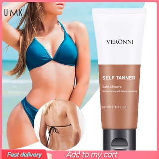 Sl Smell-less Fake Tan Bronzer Face Body Skin-Instant Sunless Tanning Lotion Non-sticky for Summer