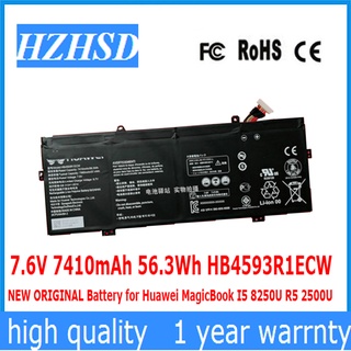 7.6V 7410mAh 56.3Wh HB4593R1ECW Battery for Huawei MagicBook I5 8250U R5 2500U