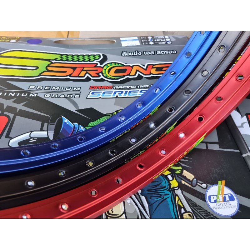 ล้อรถแข่ง SStrong  ทรง MT 17-1.2 เบา แข็ง ทน แถมเสื้อ 1 ตัวทุกคู่