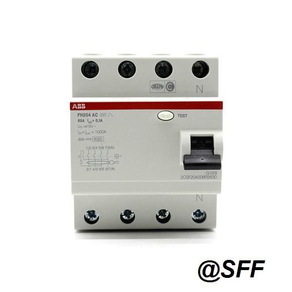 ABB เบรกเกอร์ป้องกันไฟรั่ว RCCB รุ่น FH204 63A 4P