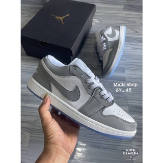 🔥ราคาโรงงาน🔥 👟 Air Jordan 1 Low  Smoke Grey รองเท้าผู้หญิงและผ้าใบผู้ชายสีเทา👟(36-45)