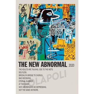 โปสเตอร์ มันวาว พิมพ์ด้านเดียว ขนาด A5 14.8 ซม. x 21 ซม. รูปปกอัลบั้ม The New Abnormal - The Strokes