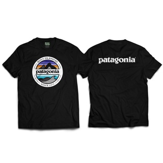 คลาสสิก เสื้อยืดสกรีนลาย Patagonia ผ้าฝ้ายแท้