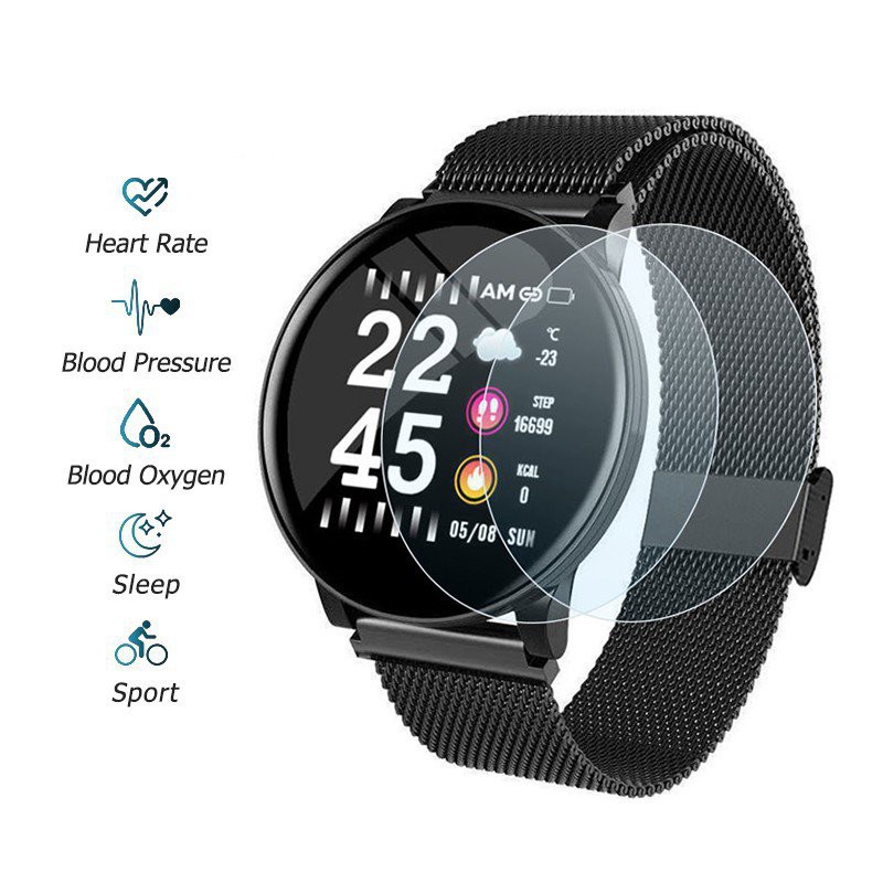 Smart Watch Hand Ring Circle Screen Heart Rate Blood Pressure Oxygen