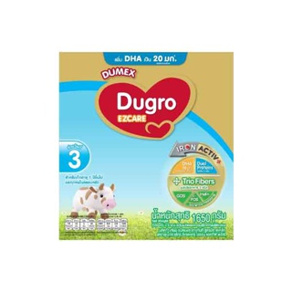 [นมผง] Dumex(ดูเม็กซ์) Durgo อีแซดแคร์ ไอรอน แอคทีฟ พลัส สูตร 3 1650 กรัม นมผงดัดแปลงสูตรต่อเนื่องสำหรับทารกและเด็กเล็ก