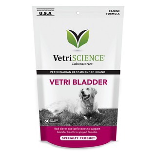 Vetri Science Bladder 60 เม็ด (Exp.12/22) บำรุงกระเพาะปัสสาวะสุนัข ป้องกันฉี่กะปริบกะปรอย