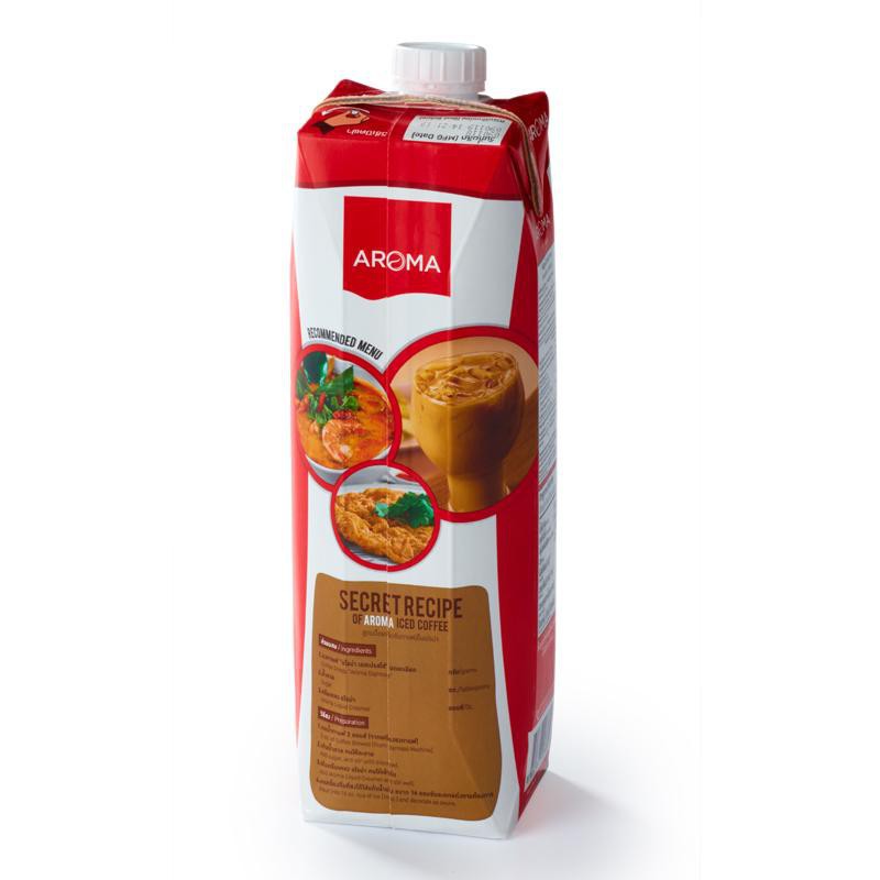 Aroma ครีมเหลวอโรม่า (ครีมเทียมข้นจืด ชนิดพร่องมันเนย)  (Aroma Liquid Creamer) กล่องปริมาตร 1,000 มล