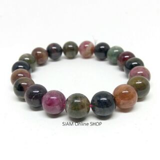 TOURMALINE ทัวมาลีน ขนาด 12 มม. เกรดพรีเมียม สร้อยข้อมือหินแท้ by siamonlineshop