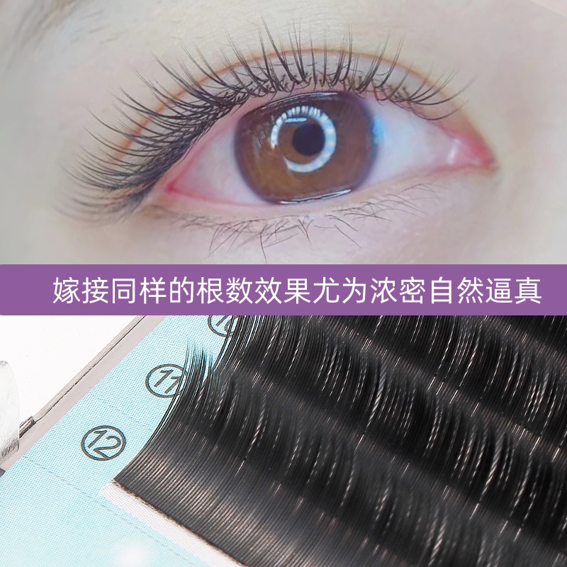 0.20 เดี่ยวแบนผม Grafting ขนตาเป่า Soft Double Hair Tip รูปที่ 2