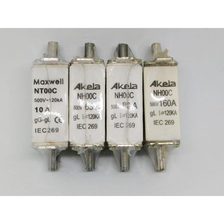 ฟิวส์ ใบมีด NH-00 16A 20A 25A 32A 40A 50A63A 80A100A 125A 160A(500V)