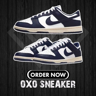 NIKE DUNK LOW MIDNIGHT NAVY AND WHITE BLUE navy blue retro