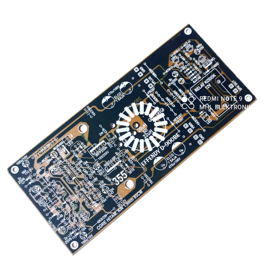 Pcb เพาเวอร์แอมป์ Class D D900 V.3 EFFENDY PROTECTOR 355