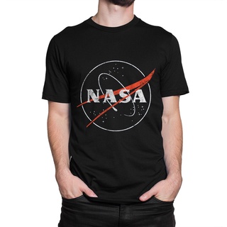 [S-5XL]เสื้อยืดลําลอง แขนสั้น คอกลม ลาย NASA สไตล์วินเทจ คุณภาพสูง สําหรับผู้ชาย (mw-279)