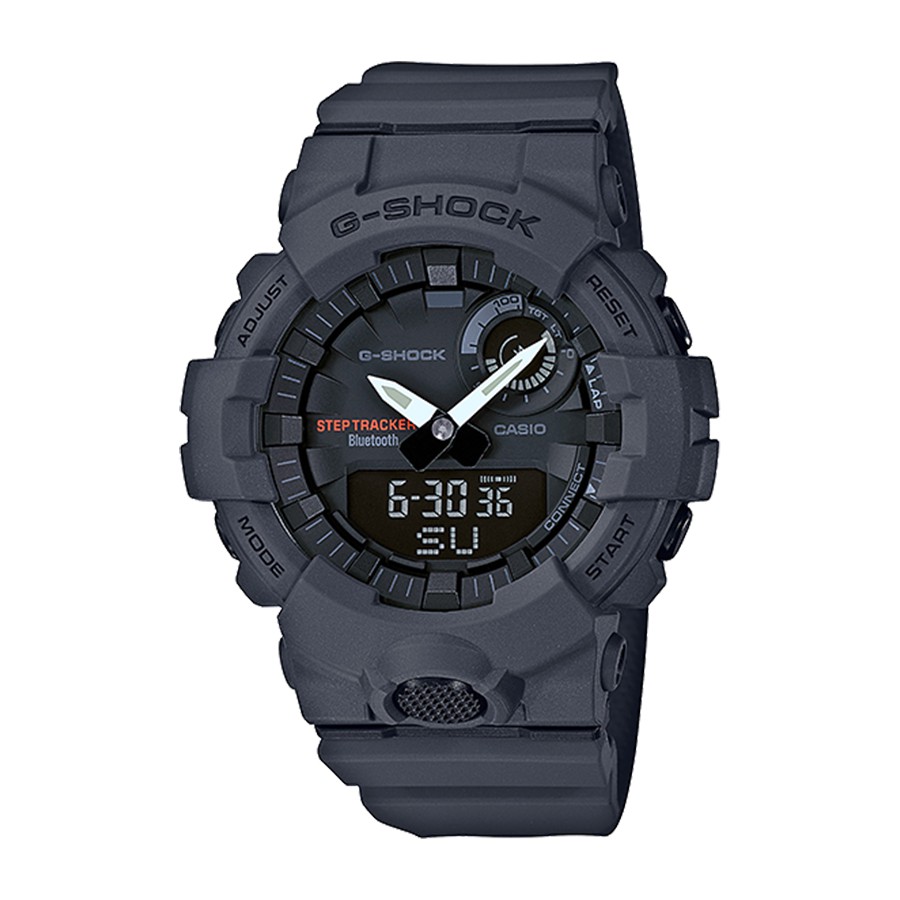Casio G-Shock นาฬิกาข้อมือผู้ชาย สายเรซิ่น รุ่น GBA-800,GBA-800-8A,GBA-800-8ADR - สีเทา
