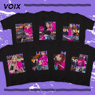 คอตต้อนคอกลมเสื้อยืด พิมพ์ลาย Kpop Purple Kiss Nerdy | สวนสาธารณะ Jieun | Na Goeun | Dosie โดสซี่ | Ireh | ยูกิ | Chaein