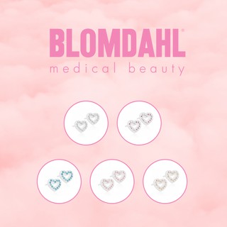 Blomdahl ต่างหู Brilliance Heart Hollow ขนาด 10mm. มีให้เลือก 5 สี