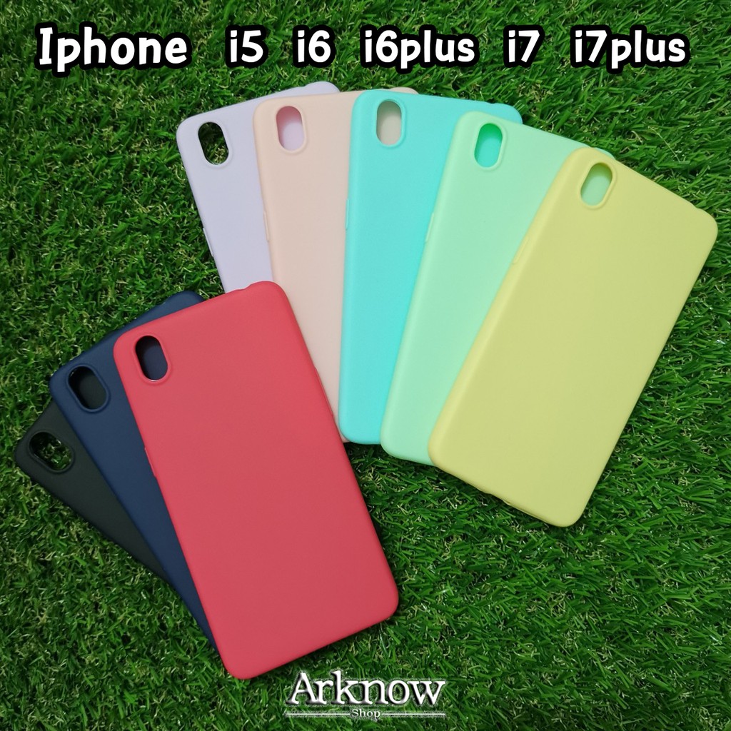 เคสซิลิโคน สีพาสเทล แบบบาง ราคาถูก เรียบหรู Iphone i5 i5s se i6 i6plus i6s i6splus i7 i7plus i8 i8pl
